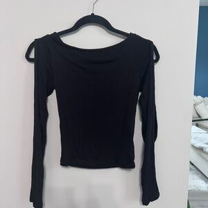 Silence + Noise Black Fitted Shirt, Size S